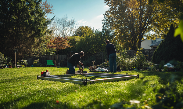 Schritte zur Installation eines Fundamentrahmens