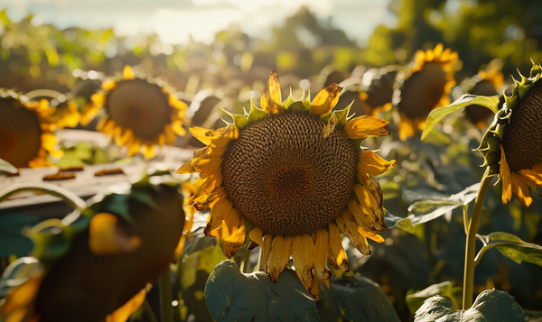 Sonnenblumenkerne für Vogelfutter ernten und trocknen