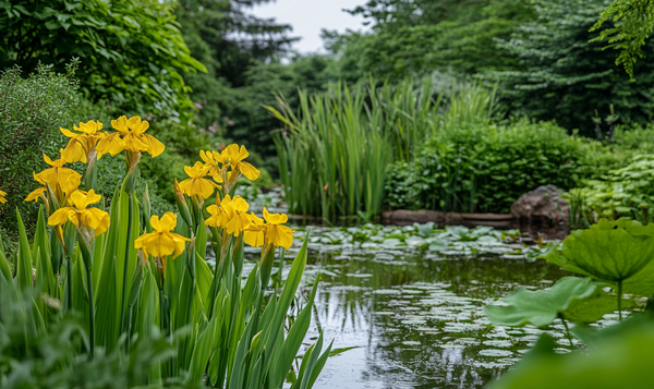 Stauden am Gartenteich