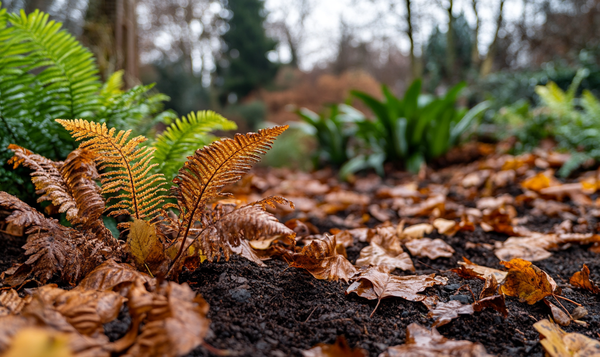 Überwinterung von winterharten Farnen im Garten