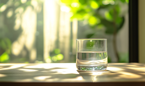 Umtopfen der Orchidee in das Glasgefäß