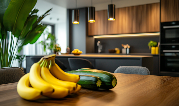 Verwendung von Bananen und Zucchini in der Küche