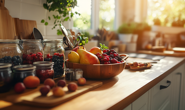 Vorbereitungen – Gläser, Obst und Zubehör