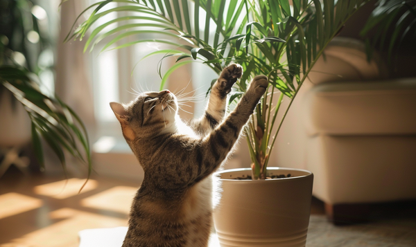 Warum knabbern Katzen an Pflanzen?