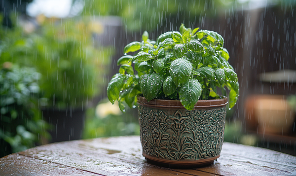 Was tun mit regennassem Basilikum?
