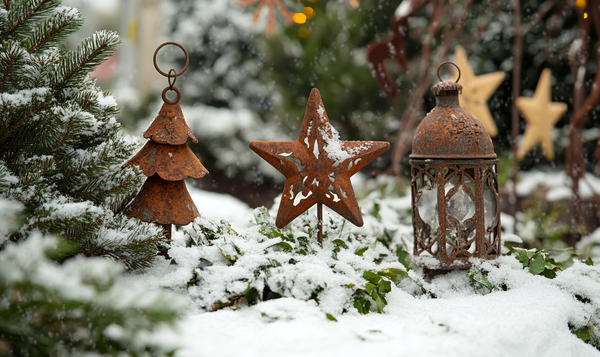Weihnachtsdeko aus Rost