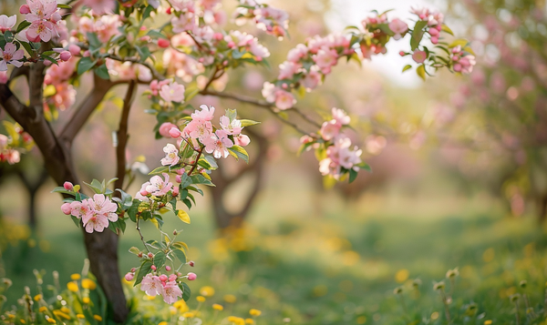 Weitere Obstbäume mit rosa Blüten