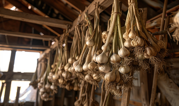 Wie trocknet man Knoblauch nach der Ernte?