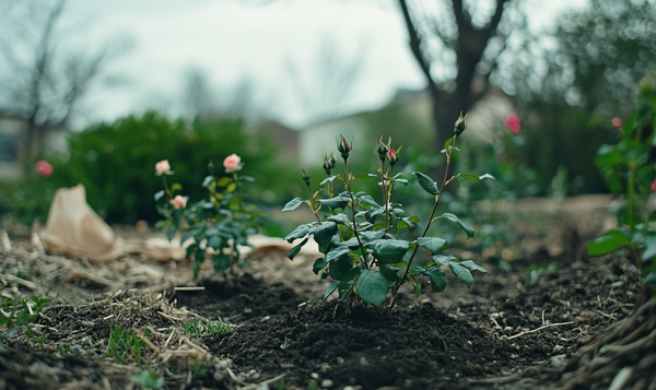 Winterschutz entfernen und Rosen abhäufeln