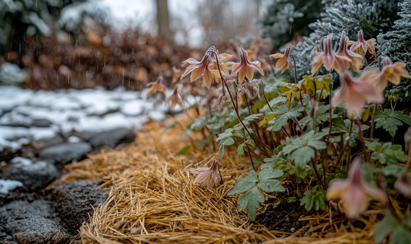 Winterschutz für Akeleien