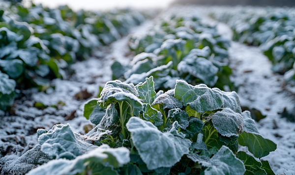 Winterschutz für Winterblumenkohl