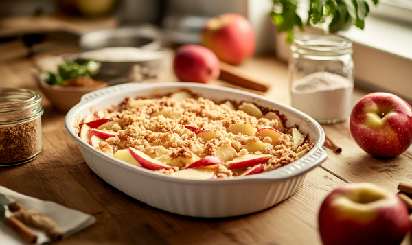 Zierapfel-Crumble