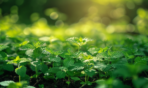 Zitronenmelisse im Gartenbeet