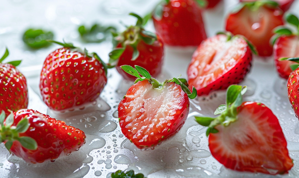 Zubereitung von eingelegten Erdbeeren mit Essig