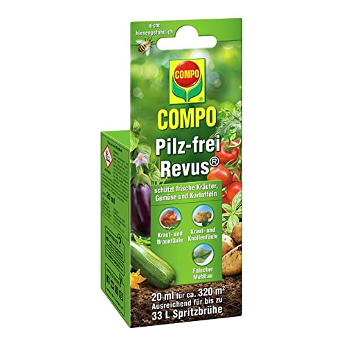 COMPO Pilz-frei Revus, Bekämpfung von Pilzkrankheiten an frischen Kräuter, Gemüse und Kartoffeln, Konzentrat inkl. Messbecher, 20 ml (ca. 320 m²)
