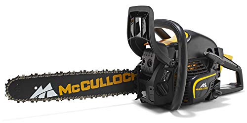 McCulloch Benzin-Kettensäge CS 410 Elite: Motorsäge mit 1600 W Motorleistung, 38 cm Schwertlänge, 2-Takt Motor, kombinierter Start-Stopp-Schalter (Art.-Nr. 00096-66.316.15)