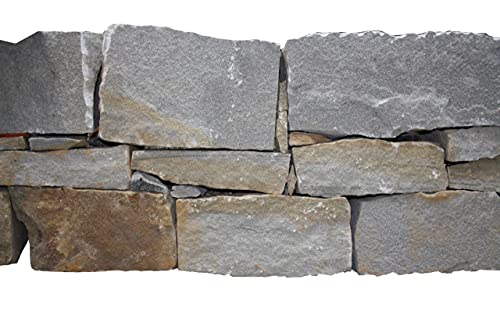 Mauersteine Ruhrsandstein Stapelstein gespalten zum mauern grau/braun 4-25x15-25x20-50cm (H/T/L) 1qm