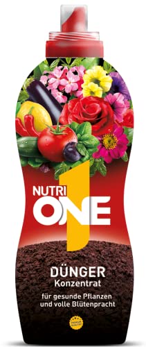 Nutri ONE Universaldünger, Flüssigdünger für Zierpflanzen, Obst, Gemüse und Kräuter, 1000 ml Flüssigkonzentrat