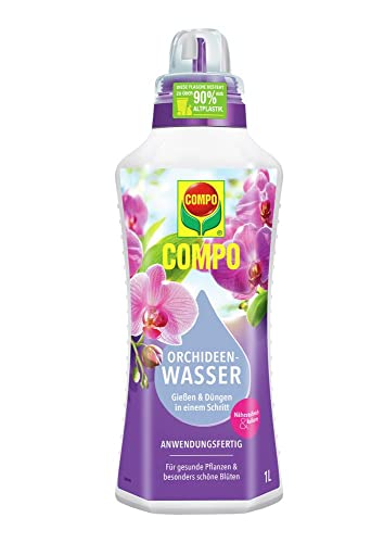 Compo Orchideen Wasser, Anwendungsfertig, Nährstoffreich und kaliumarm, 1 Liter