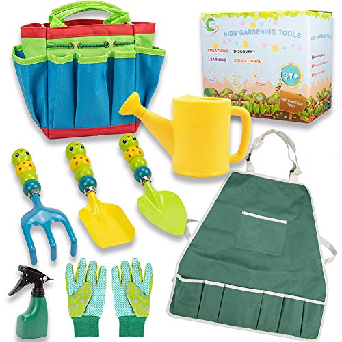 Gartengeräte für Kinder, Spielwerkzeuge für den Garten / Strand, Gartenwerkzeug Set Im Freien Geschenk für Junge Mädchen 4 Jahre +