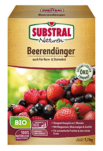 Substral Naturen Bio Beerendünger, für Beerenobst, Kern und Steinobst, 3 Monate Langzeitdünger 1,7 kg