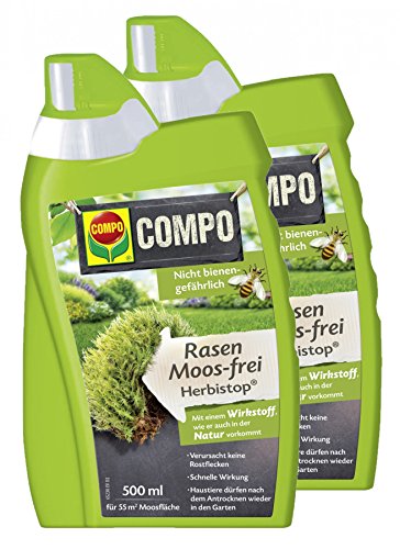COMPO Rasen Moos-frei Herbistop, Bekämpfung Moosen und Algen, Konzentrat, 1000 ml