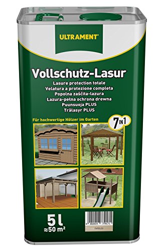 Ultrament Vollschutz-Lasur 7-in-1, farblos, Holzschutz, 5 Liter