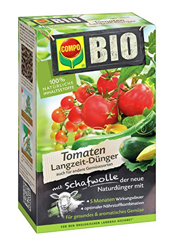 COMPO BIO Tomaten Langzeit-Dünger für alle Arten von Tomaten, Tomatendünger, 5 Monate Langzeitwirkung, 750 g