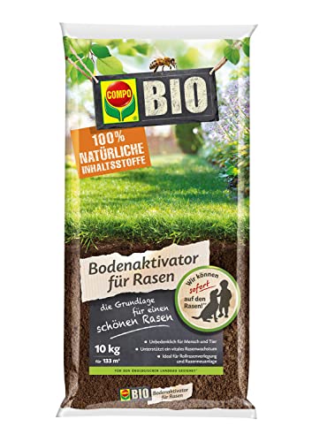 COMPO BIO Bodenaktivator für Rasen, Für Rollrasenverlegung und Rasenneuanlage, Ideal als Ergänzung zu Rasensamen / Grassamen und Rasendünger, 10 kg