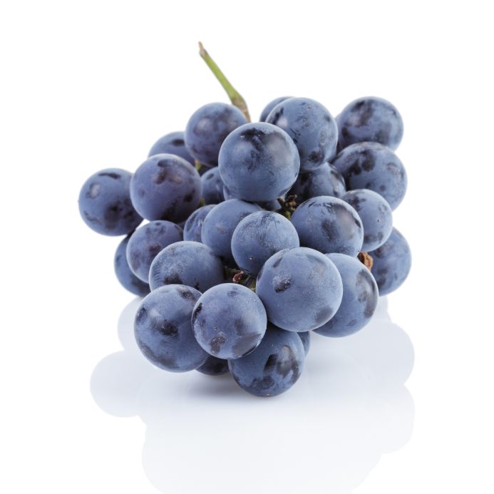 Weintrauben weißer Belag